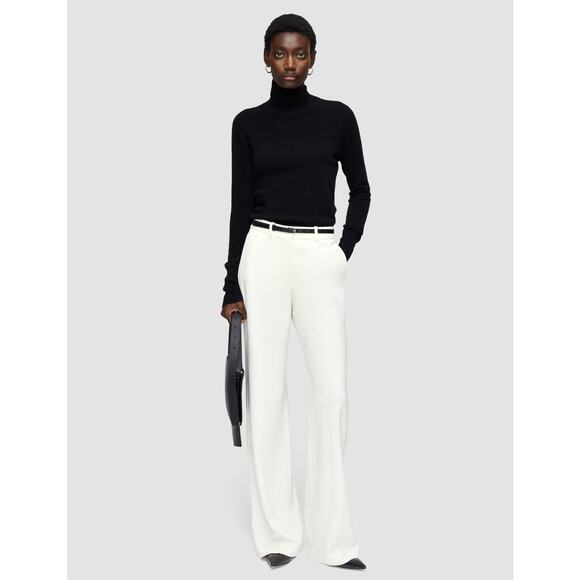 Joseph Womens 10/12 Ivory Comfort Cady Morissey Mid Rise Dress Designer Trousers